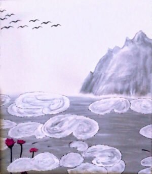 The White Lily Lake Painting